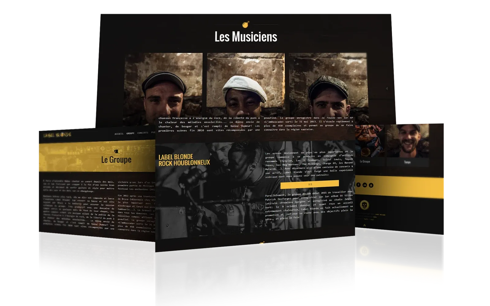 Aperçu du projet Label Blonde